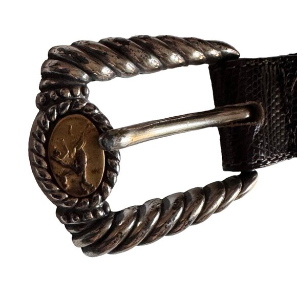 Brighton Brown Leather Belt Museum Collection M 37809 Sphinx Pegasus Vintage 90s - Picture 2 of 16